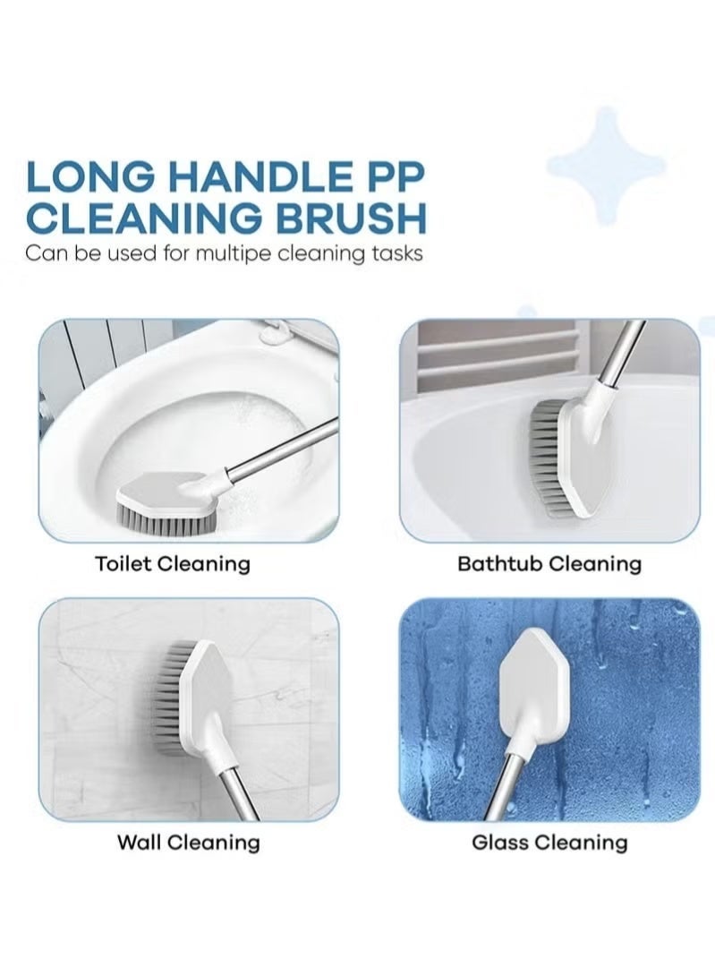 Rock Pow Silicone Toilet Brush and Holder with Bristle Scrubbers Set for Cleaning Bathroom Rust Free Non Slip Long Handled Toilet Brush - Image 5